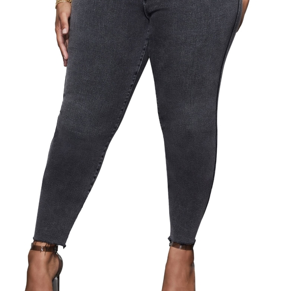 NWT Good American Good curve raw edge ankle skinny - Picture 2 of 10